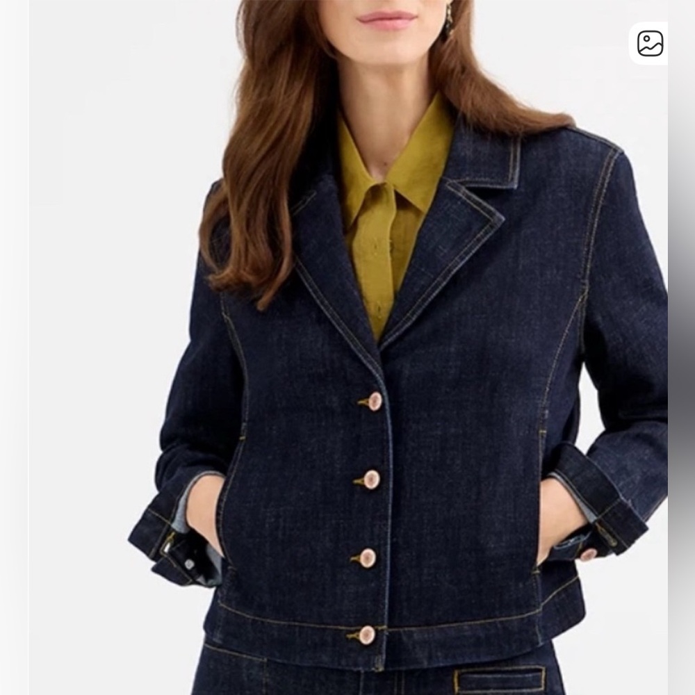 CAbi Johnny Jacket In Dark Denim Original Wash Style Number 4681